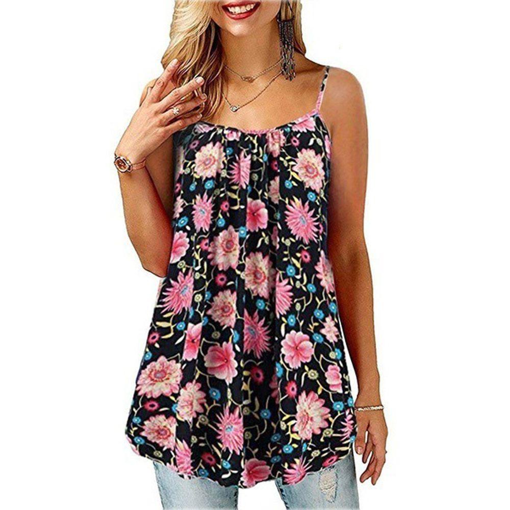 Áo Tank Top Không Tay Họa Tiết Hoa Thời Trang Dành Cho Nữ
