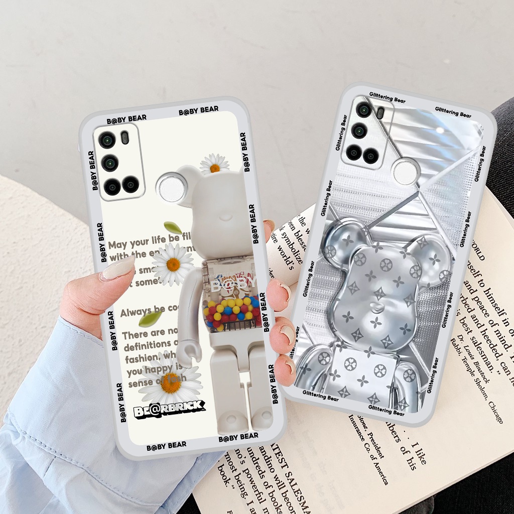 Ốp lưng Vsmart Joy 4 bear brick, ốp điện thoại in hình 3D phong cách, thời trang