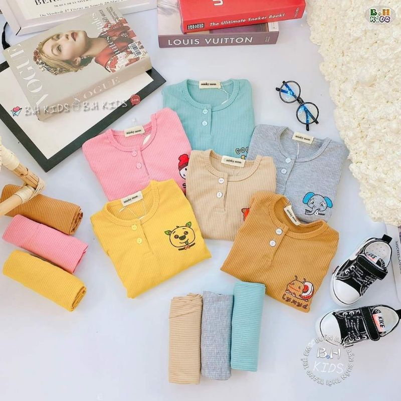 BỘ DÀI THUN GÂN TĂM CÓ CÚC THẬT CAO CẤP BÉ TRAI BÉ GÁI XINH XẮN