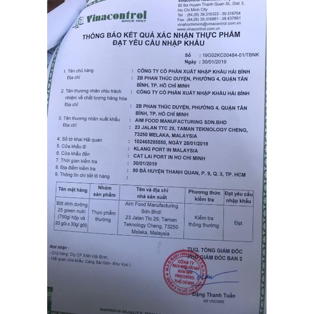 Bột Ngũ Cốc 25 loại hạt đậu - 25 Green Nutri