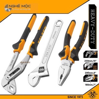 Bộ 3 kìm điện, mỏ lết, kìm mỏ quạ 10403