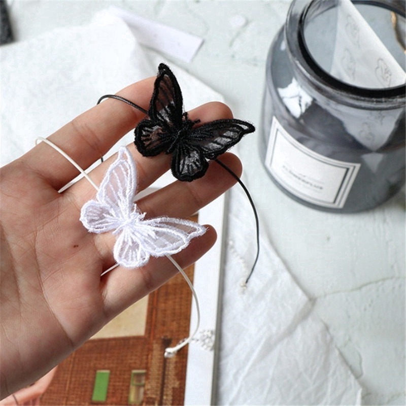 MANYUE Vòng cổ hình bướm phối ren thời trang xinh xắn cho nữ