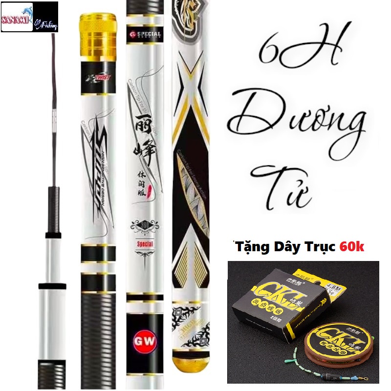 Cần Câu Tay GW 6H Dương Tử CT01 [ Bảo Hành Các Lóng 12 Tháng ] Chuyên Đánh Bạo Lực Siêu Khoẻ - Sanami Fishing