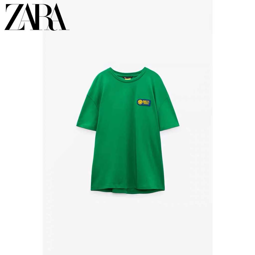 Zara Áo Thun Tay Ngắn In Họa Tiết Thời Trang Xuân Hè Cho Nữ