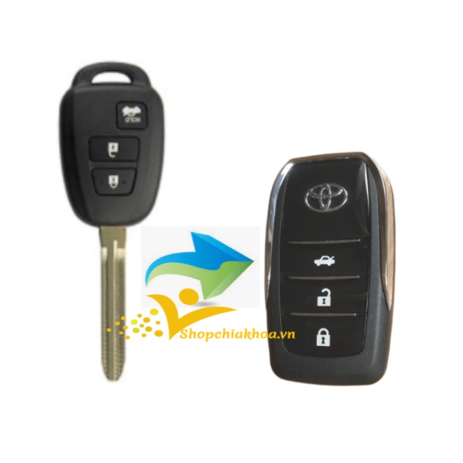 Vỏ chìa điều khiển ô tô Vios 2019- 2021 có nút mở cốp