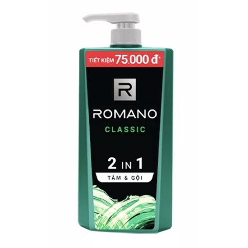 Tắm và Gội 2 in 1 Dành cho Nam ROMANO Classic chai 900g