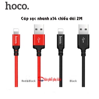 Cáp sạc dây dù Hoco X14 dài 2M - cổng Lightning
