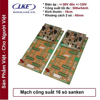1 Cặp mạch công suất 16 sò san ken fip thủy tinh LKE