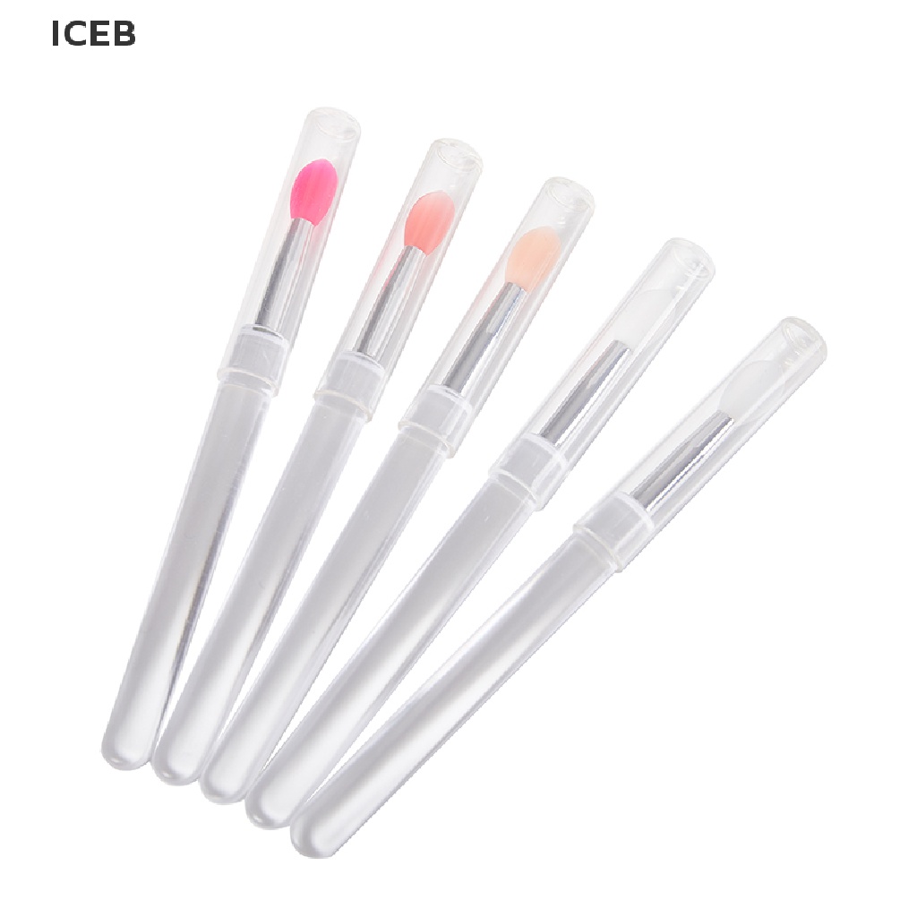 Ic Bộ 2 Cọ Son Bóng Silicone Với Nắp Đậy Bụi Bẩn my