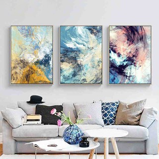 Tranh treo tường Canvas trang trí canvas Trừu Tượng 30x40cm ( có khung viền )
