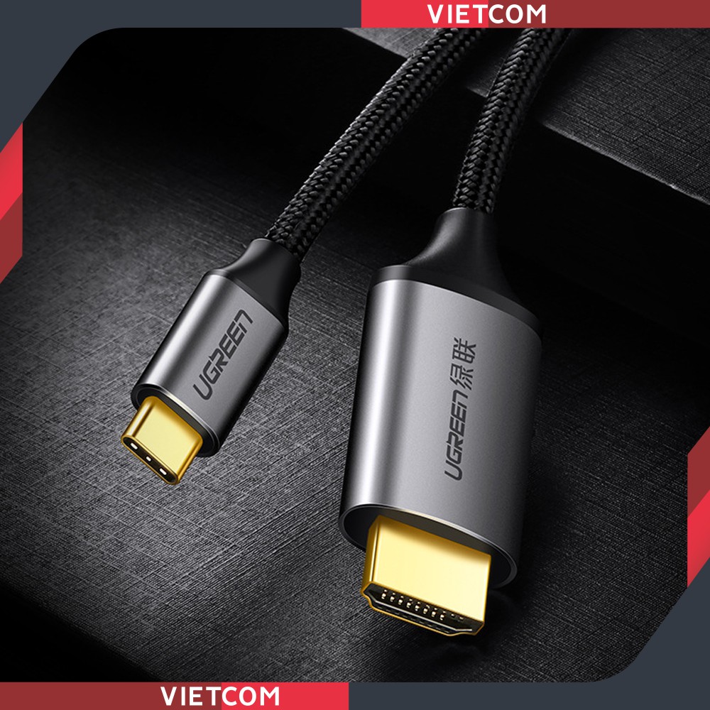 Cáp USB Type C To Hdmi Dài 1,5m, 2m Ugreen - Hỗ Trợ 3D,4K - Mã 50570, 50571- Bảo hành 18 tháng