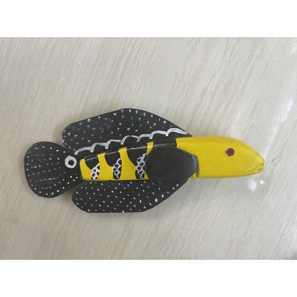 Cá Gỗ Mô Hình Lóc Vẩy Rồng Yellow Setarum