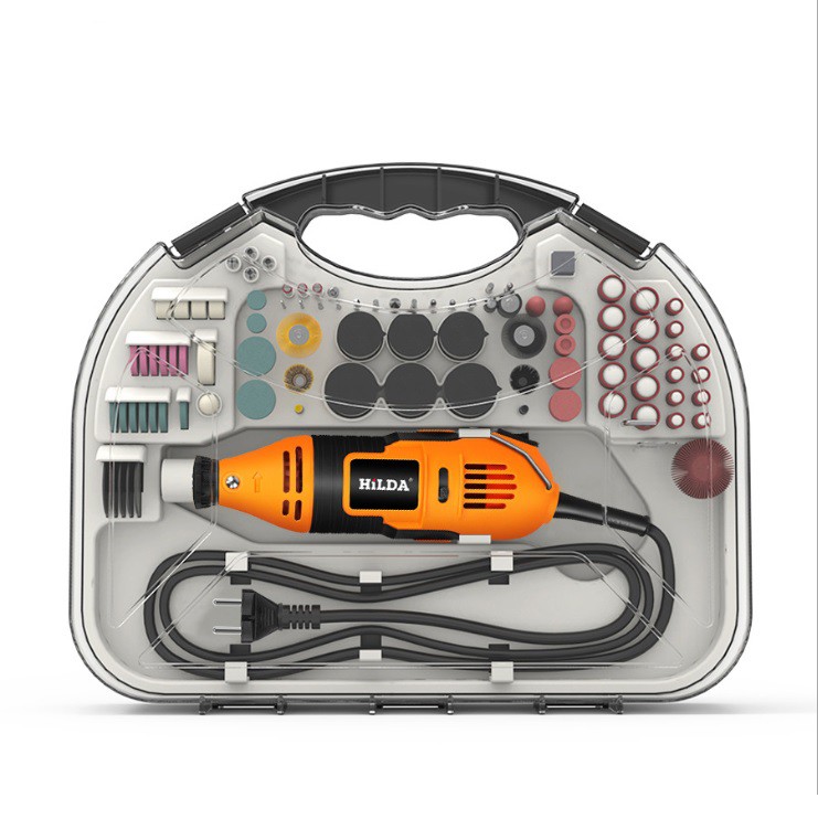 Bộ máy khoan khắc mài mini 200w và phụ kiện, bộ máy khoan mài khắc đa năng