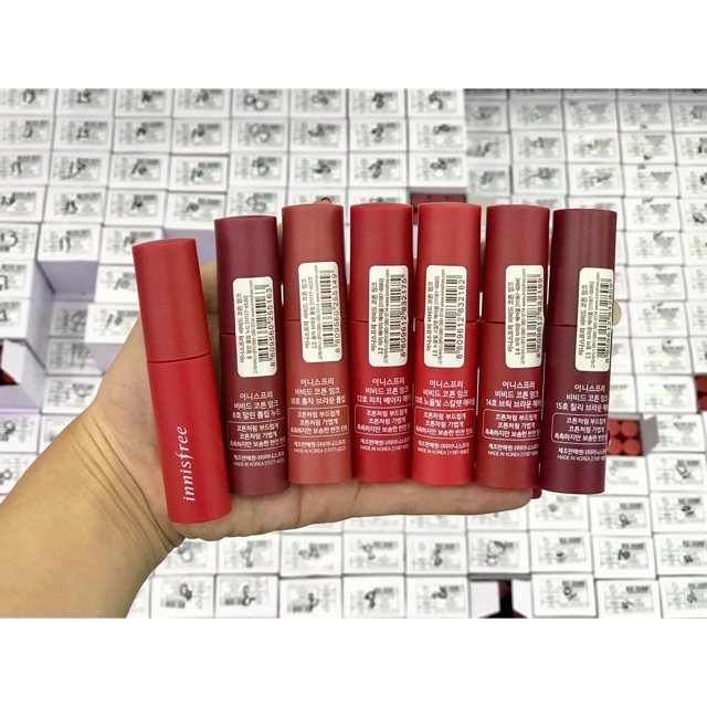 SON INNISFREE VIVID COTTON INK BẢNG MÀU NEW 10.12.13,14,15