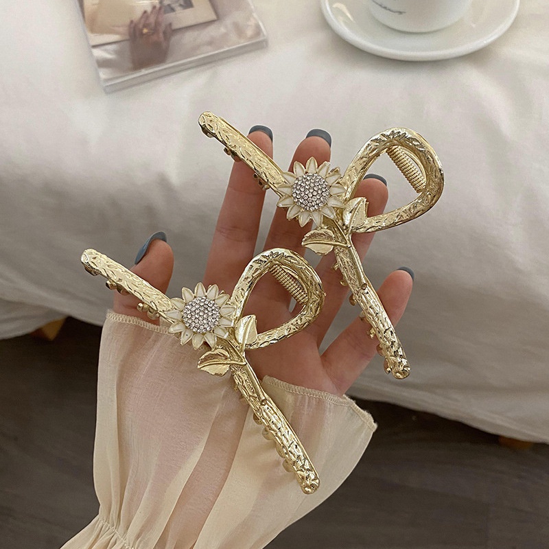 Kẹp Tóc Hình Hoa Hướng Dương Đính Đá Thời Trang Kẹp tóc hàn quốc