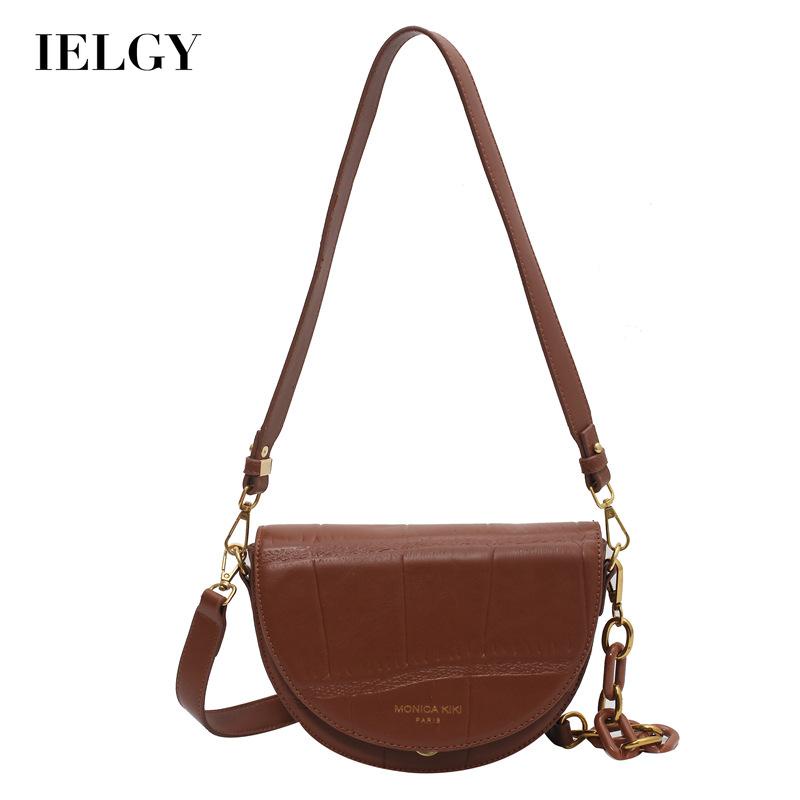 Túi đeo chéo Ielgy họa tiết vân đá phong cách cổ điển thời trang cho nữ