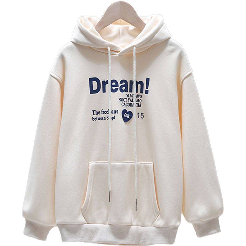 Áo Hoodie Có Túi Lớn 100-160cm In Chữ Dành Cho Bé Gái 3-14 Tuổi