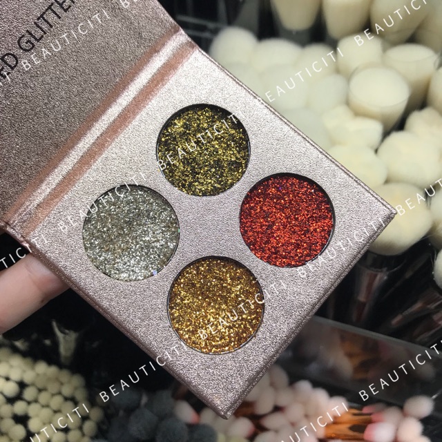 BẢNG NHŨ MẮT KIM TUYẾN BEAUTY GLAZED 4 Ô PRESSED GLITTER | BigBuy360 - bigbuy360.vn