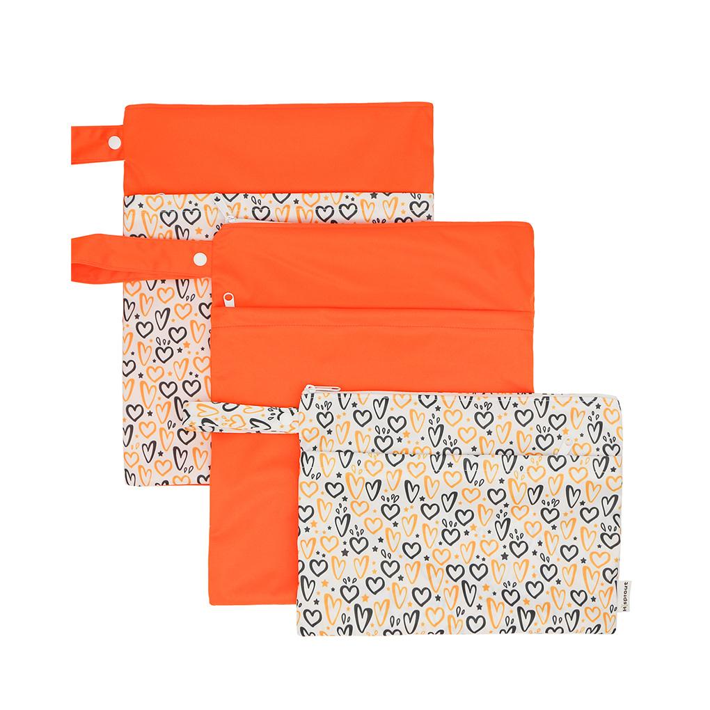 Bộ 3 Túi Đựng Tã Chất Liệu TPU Polyester Chống Thấm Nước Có Khóa Kéo Loại 1