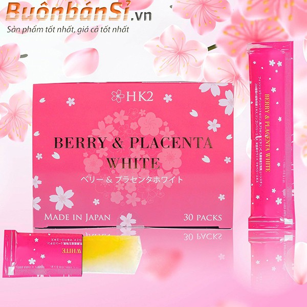 Tinh Chất Đẹp Da HK2 Berry & Placenta White [Hộp 30 gói] Nhật Bản