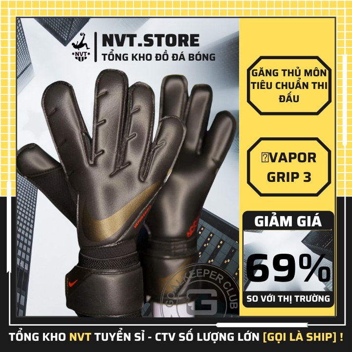 Găng tay bắt bóng trẻ em Nike Vapor Grip 3 không xương, ôm sát bàn tay, Bao tay bắt gôn chuyên nghiệp siêu dính