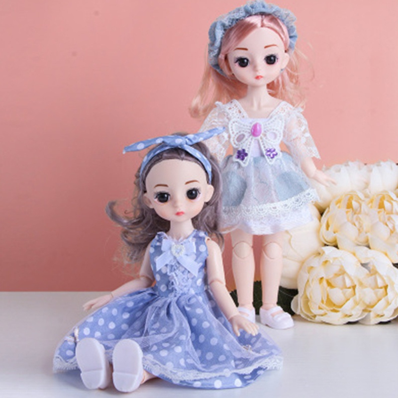 Búp Bê Công Chúa Nhỏ Xinh 30cm 15 Khớp Chuyển Động Kèm Đầm Thời Trang Thích Hợp Làm Quà Tặng Sinh Nhật Cho Bé