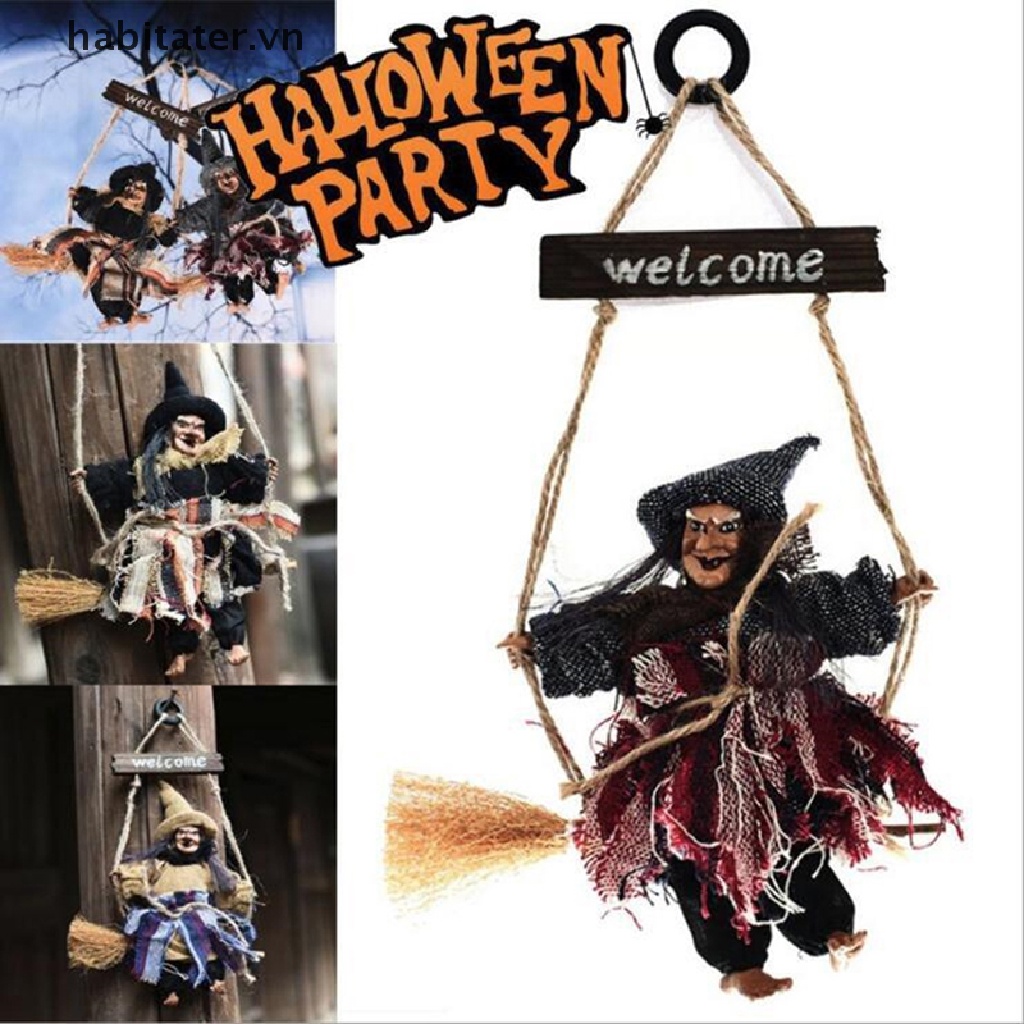 Mô Hình Búp Bê Phù Thủy Bay Trang Trí Halloween