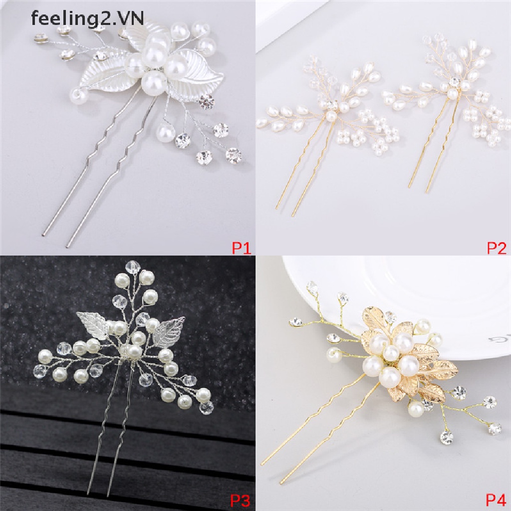 Kẹp Tóc Pha Lê &amp; Ngọc Trai Giả Cho