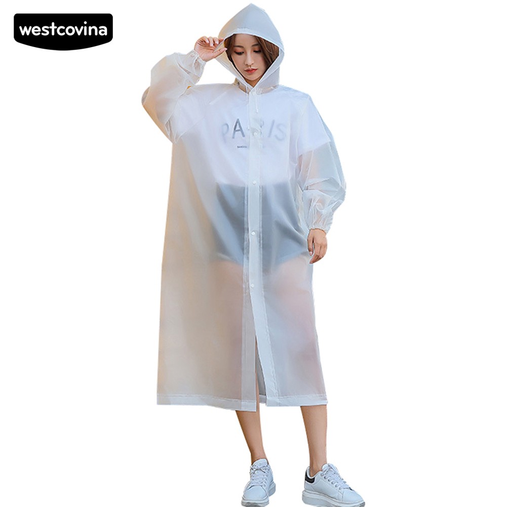 WEST☔ Unisex Outdoor Travel Waterproof Hooded Drawstring Raincoat JackeT