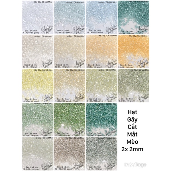 Hạt Gãy, Cắt Mắt Mèo 2 x 2mm