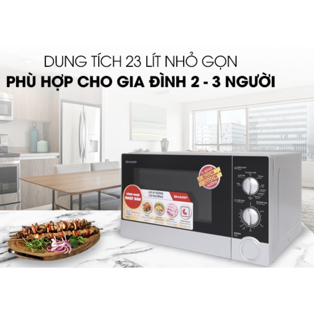 Lò vi sóng Sharp R-G302VN-S 23 lít,hàng chính hãng, bảo hành 1 năm,mới 100%