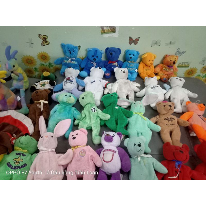 Gấu bông nhiều màu sắc có hạt