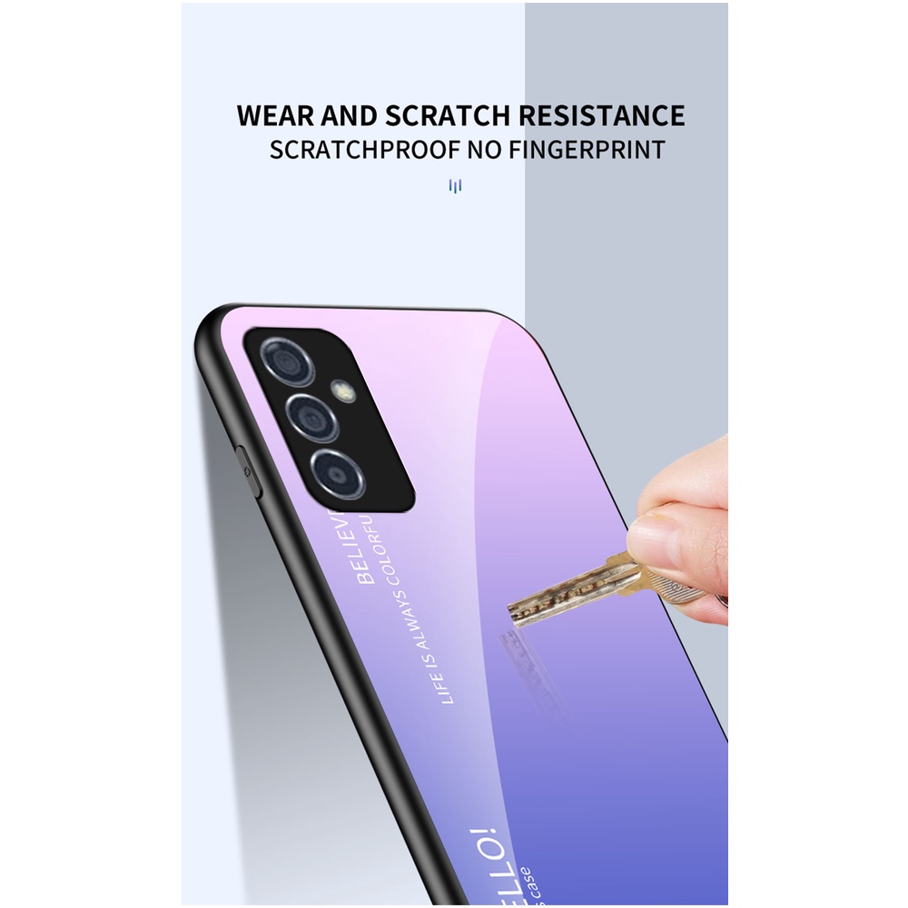 Casing iphone 13 12 11 Pro max XS MAX XR anti-drop gradient glass bottom case phone case Cover