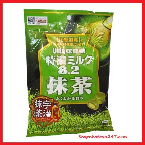 Kẹo UHA Nhật Bản vị Trà xanh & Sữa bò - 100% Authentic