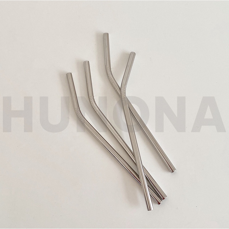 Ống hút inox 304, cọ rửa  bằng thép không gỉ tái sử dụng nhiều lần - HUNONA