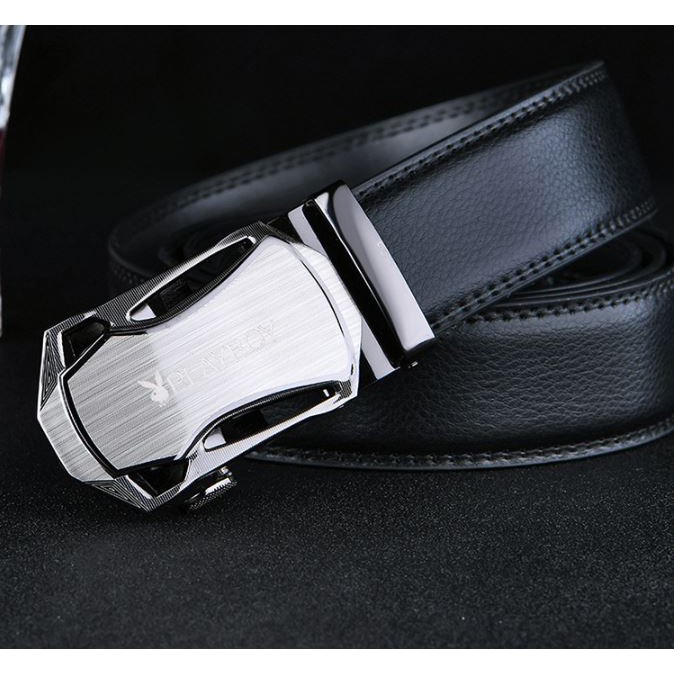 Thắt lưng da nam Playboy mặt vuông cao cấp - phong cách lịch lãm hot 2020