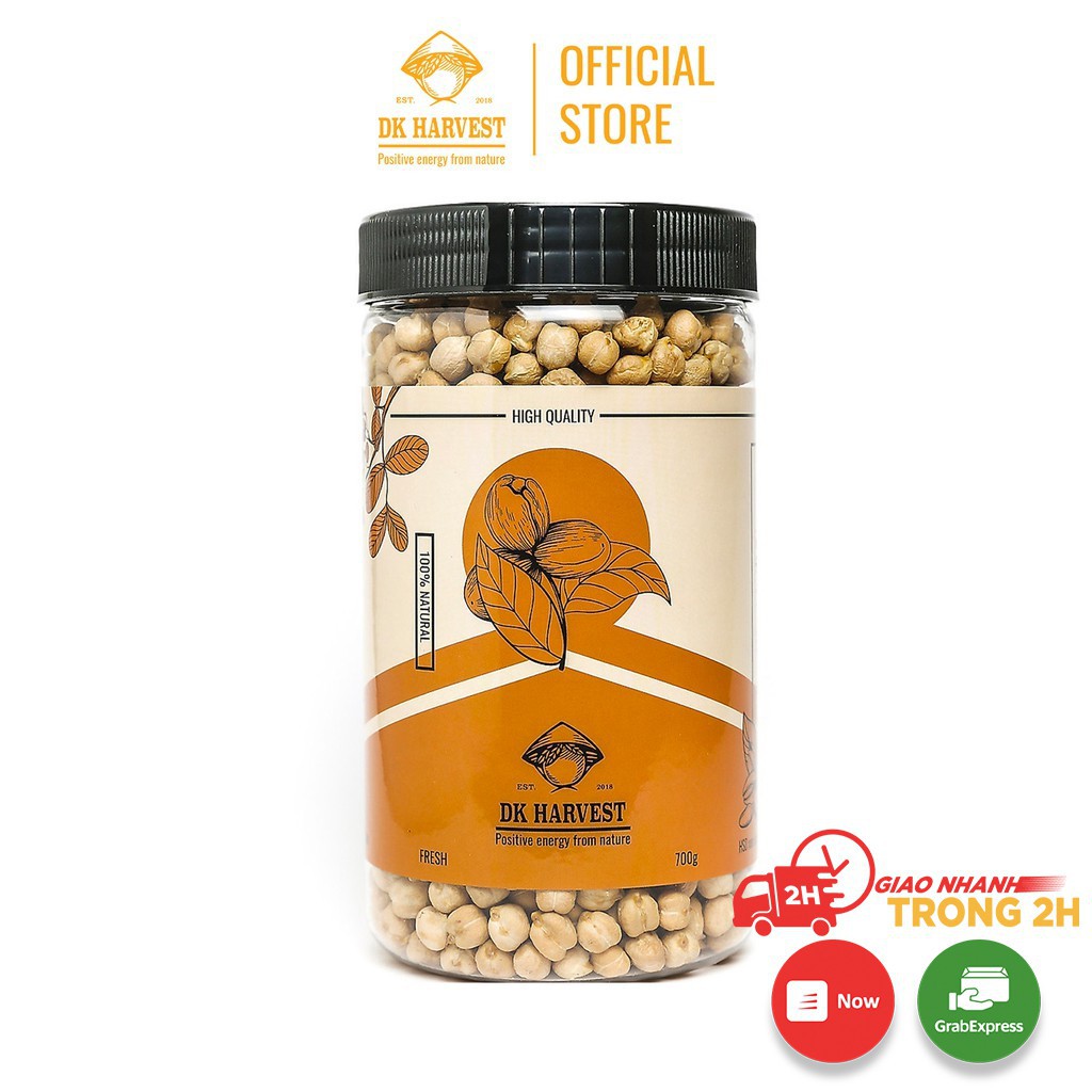 Chất lượng tốt và giá thấp Hạt Đậu Gà Chickpeas DK HARVEST nhập khẩu Nam Mỹ/ Ấn Độ 700g