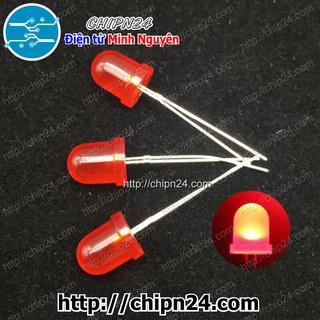 [10 CON] (TK1) Led 8mm Vỏ đục ra ĐỎ