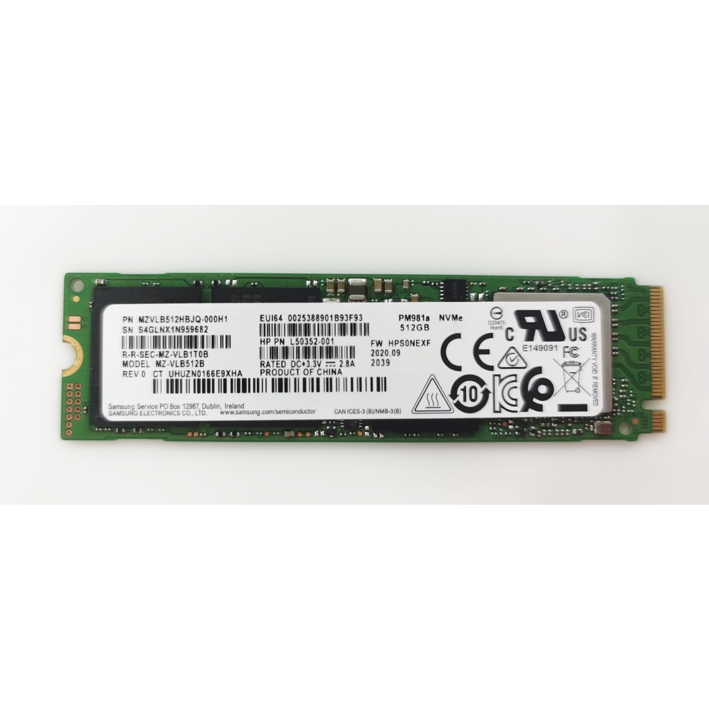 SSD SAMSUNG NVME TỐC ĐỘ CAO  PM 981A M2 PCLE 256GB/512GB/1000GB-CHÍNH HÃNG BẢO HÀNH 1 ĐÔI 1 TRONG 3 NĂM