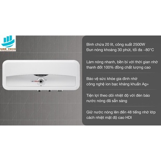 Bình nóng lạnh ,máy nước nóng,bình tắm nóng lạnh ariston 20lit cao cấp 1 đèn SL220Rag+