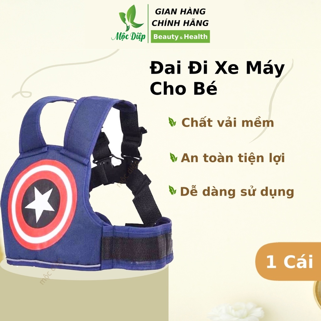 Đai đi xe máy cho bé - an toàn, tiện lợi dễ sử dụng, không có đỡ cổ - Mộc Diệp