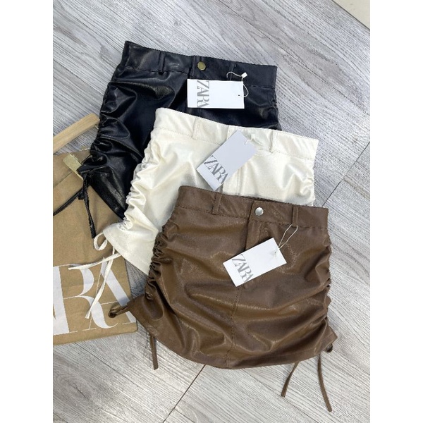 Chân Váy Da Nữ Cạp Cao Dáng Chữ A Ngắn Rút Dây Hông Đủ Size - Hl | BigBuy360 - bigbuy360.vn