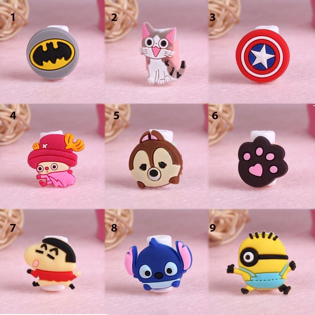 Nút kẹp đầu dây cáp, dây tai nghe hoạt hình đáng yêu, GT Shop | BigBuy360 - bigbuy360.vn