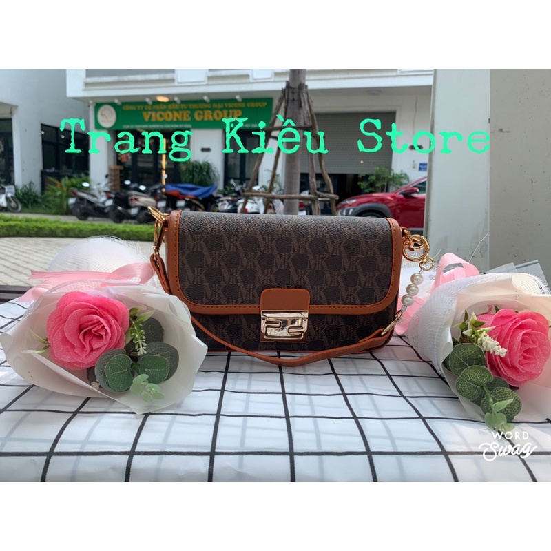 Túi Đeo Vai/ Túi Kẹp Nách thiết kế khoá xoay, đính Ngọc trai cao cấp.