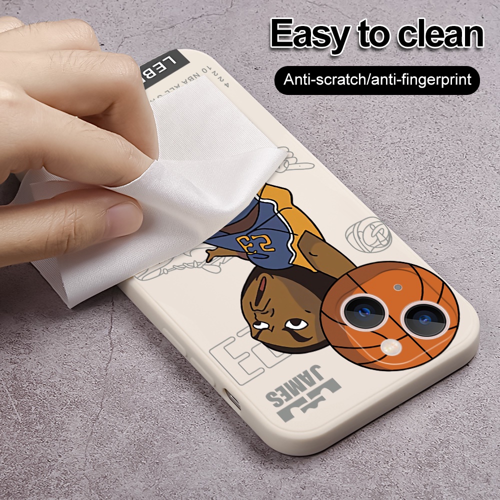Ốp Điện Thoại Silicon Mềm Hình NBA 23 James Cho iPhone 13 12 11 mini Pro Max XS XR X 7 8 SE 6 6S mini Pro