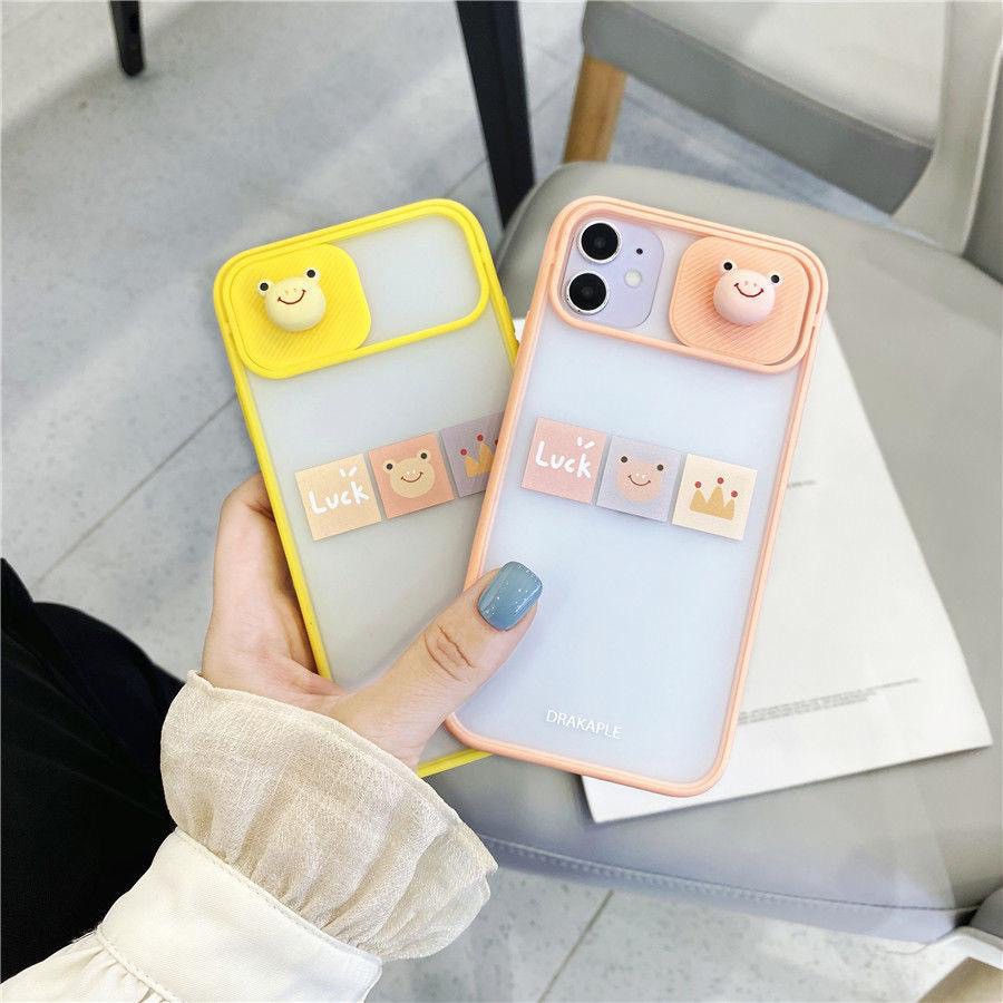 Ốp lưng iphone-Ốp iphone trượt cam Edge Lucky Frog 6/6s/6plus/6splus/ 7plus/ 8plus /x /xs /xs max/11 /11promax Dino case