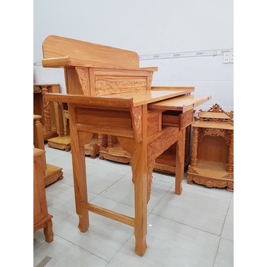 Bàn Thờ Bàn Cúng 2 Tầng gỗ Gõ Đỏ bàn cúng gỗ gõ,bàn thờ gia tiên:   88cm và 1m27 và 1m54