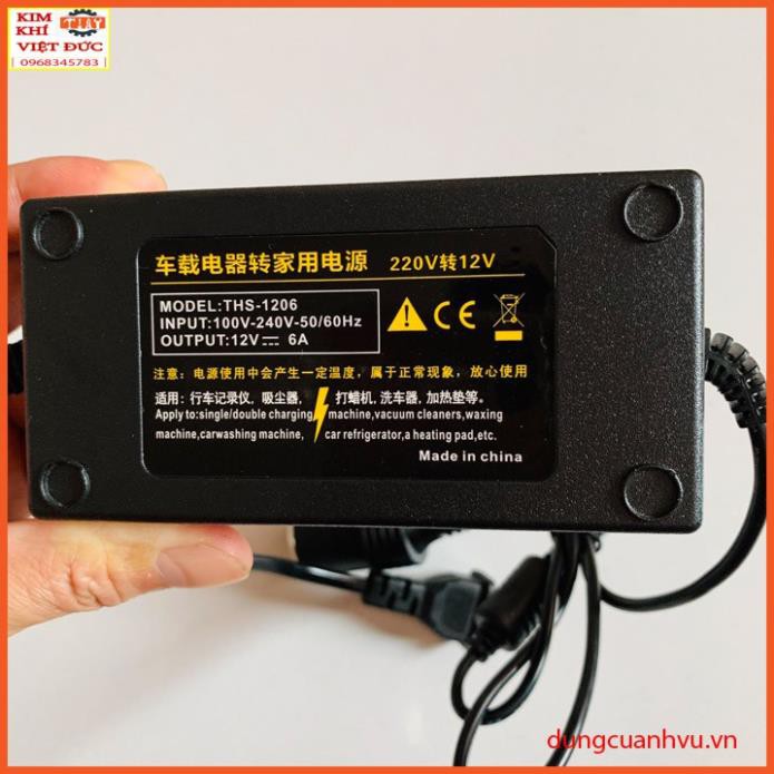 Bộ chuyển đổi nguồn 220v sang 12v 6A- 72W