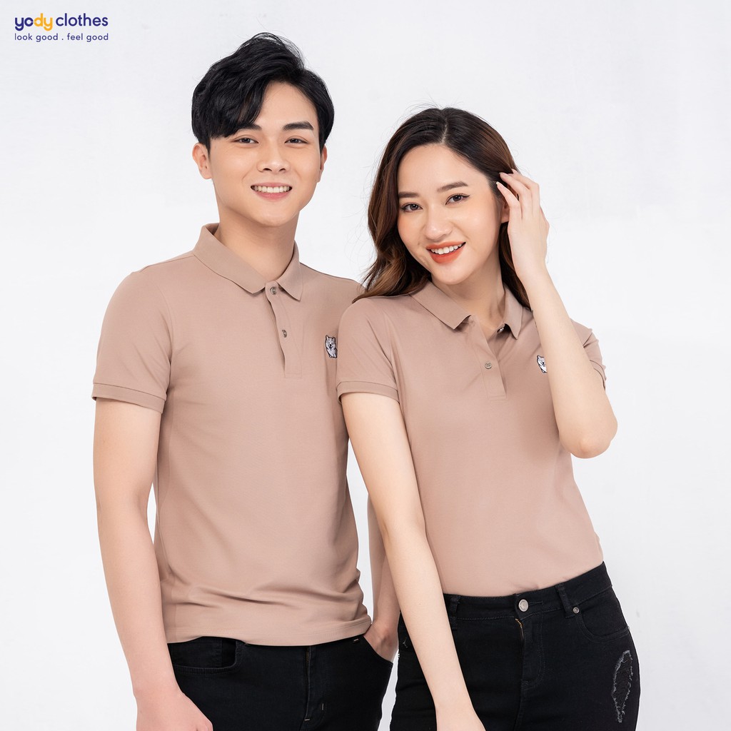 Áo thun polo nữ YODY thêu họa tiết vải mắt chim cao cấp thoáng mát co giãn APN3878 | BigBuy360 - bigbuy360.vn