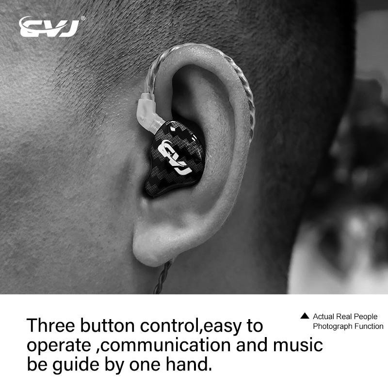 CVJ CSA 1BA+1DD In Ear Earphone Hybrid Headset HIFI Music Sports Earbuds Noise Cancelling Earbud With 2Pin Replaced Cable